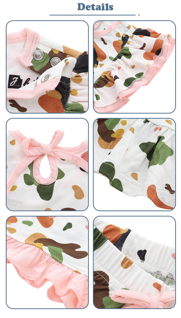 New Design High Quality Comfortable Summer Casual Beautiful Pattern Short Sleeved New Born Baby Suit Baby Clothes