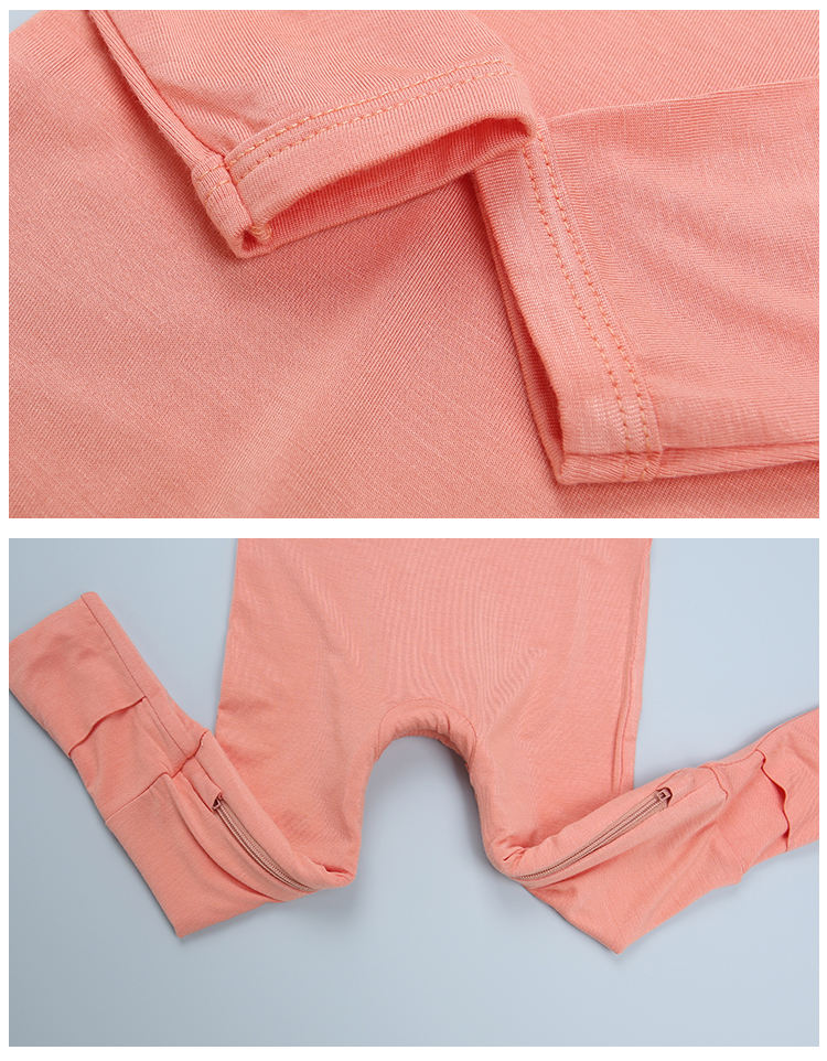 New Design Top Sale Long Sleeve Wholesale Comfortable High Quality Zipper Custom Solid Color Baby Rompers Baby Clothing