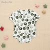 Hot Sale 100% Cotton New Arrivals Beautiful Pattern High Quality Buttons Short Sleeves Summer Style Unisex Baby Romper