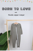 Autumn Winter Newborn Baby & Infant Baby Rompers Solid Color Zipper Style Unisex Boy's And Girl's Baby Suit Romper Set