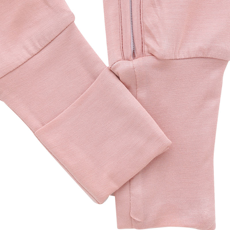 Classic Design Solid Color Baby Body Suit Bamboo Spandex Cotton Zipper Jumpsuits Autumn Long Sleeve Baby Rompers