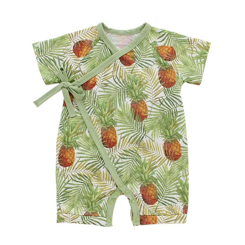 Wholesale Short Sleeve Baby Romper Bamboo Cotton Knitted Fabric Comfortable Baby Clothing Unisex Summer Style Baby Clothes