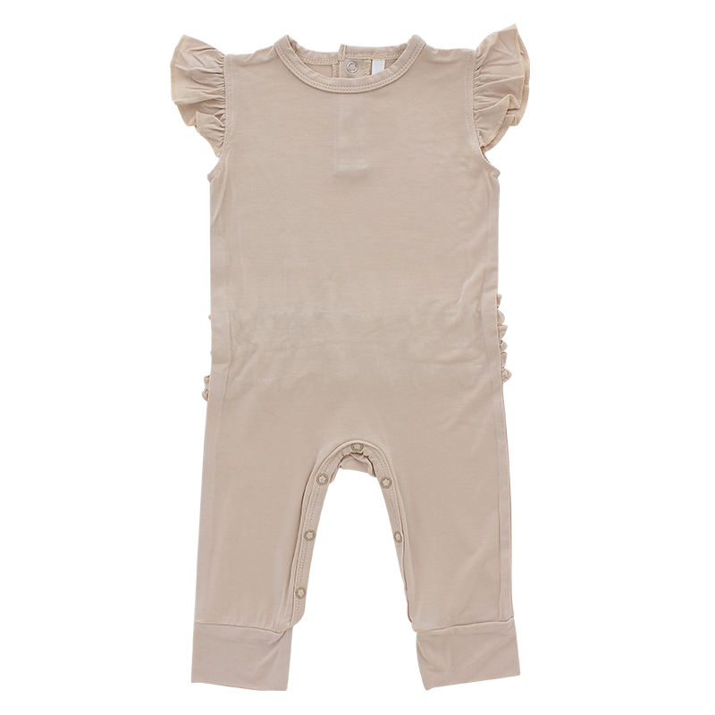 Baby Clothes Summer Style Jumpsuit Sleeveless & Long Pants With Snap Button Romper High Quality 95% Bamboo Fiber 5% Spandex