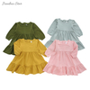 Factory New Design High Quality Ruffled Wholesale Custom Comfortable Winter Style Long Sleeve Baby Dresses