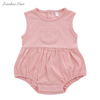 Solid Color With Wooden Button New Style baby girl rompers Newborn Baby Rompers Summer Jumpsuit Clothing Baby Onesie