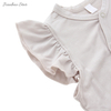 Hot Sale High Quality 100% Cotton Knitted Breathable Ruffle Wholesale Buttons Sleeveless New Born Unisex Baby Rompers
