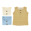 95% Bamboo Knitted Super Soft Sleeveless Baby Boy's And Girl's T-shirt Summer Solid Color And OEM Pattern Kids Tops