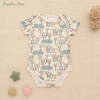 OEM Service Factory Manufacture Best Summer Bamboo Baby Clothes Onesie Custom Printed Designs Baby Rompers