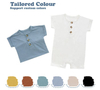 New Arrivals Wholesale High Quality Bamboo Snap Botton One-Piece Pajama Baby Boy And Girl's Rompers