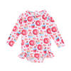 Baby Girls Colorful Printed Design Romper High Quality 95% Bamboo & 5% Spandex Knitted Long Sleeve Summer Girls Baby Jumpsuit