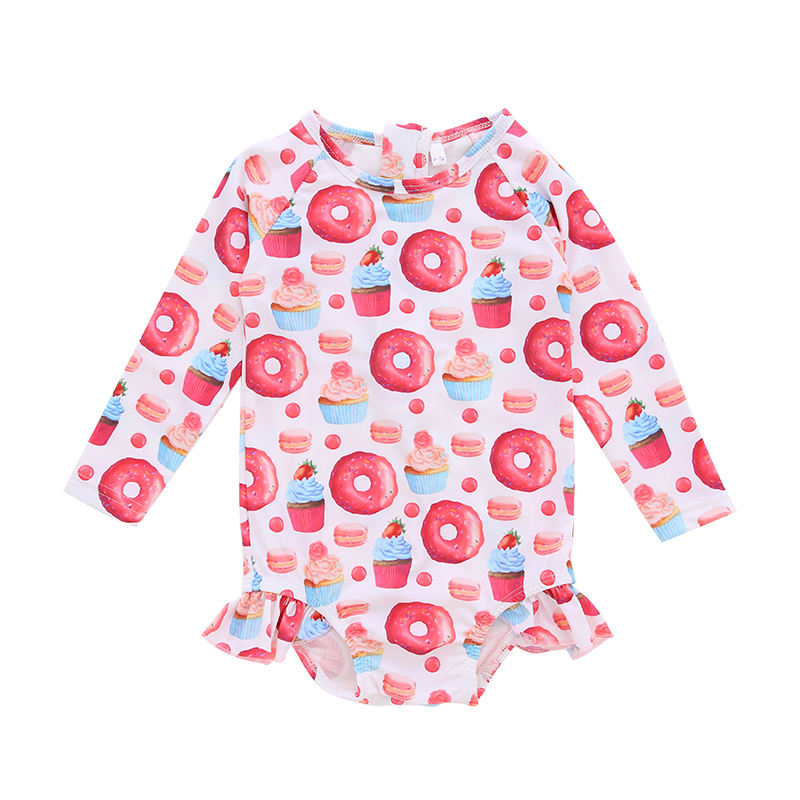 Baby Girls Colorful Printed Design Romper High Quality 95% Bamboo & 5% Spandex Knitted Long Sleeve Summer Girls Baby Jumpsuit