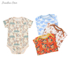OEM Service Factory Manufacture Best Summer Bamboo Baby Clothes Onesie Custom Printed Designs Baby Rompers