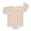 Factory Direct 95% Bamboo 5% Spandex Baby Romper Long Sleeve Jumpsuit With Snap Button Design Solid Color Style Baby Clothing