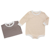 Factory Direct 95% Bamboo 5% Spandex Baby Romper Long Sleeve Jumpsuit With Snap Button Design Solid Color Style Baby Clothing