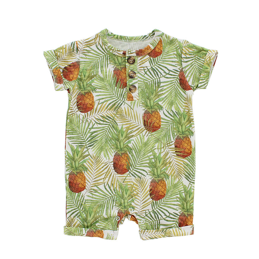 Wholesale Short Sleeve Baby Romper Bamboo Cotton Knitted Fabric Comfortable Baby Clothing Unisex Summer Style Baby Clothes