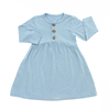 Cute Design Baby Girls Dress Casual Party Clothing Autumn Long Sleeve Fashion Baby Girl Skirt in Solid And Color Pattern