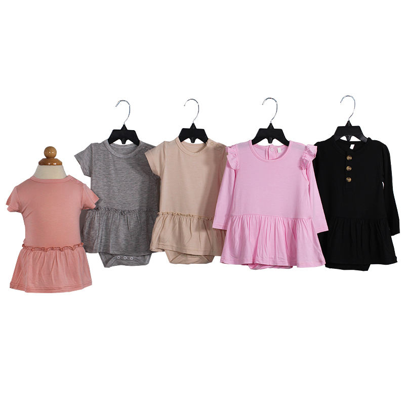 Short Sleeve Baby Romper Newborn Baby Pajamas High Quality Snap Button Style Girls Boys Bamboo Cotton Fabric Clothes