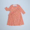 Winter Style Ruffle Design Lovely Print Baby Toddler Kids Long Sleeves Dress Little Baby Girl's Dress