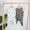 New Pattern Design of Summer Sleeveless Bamboo Baby Clothing Set With Tops and long Pants OEM 2PCS Unisex Outfits