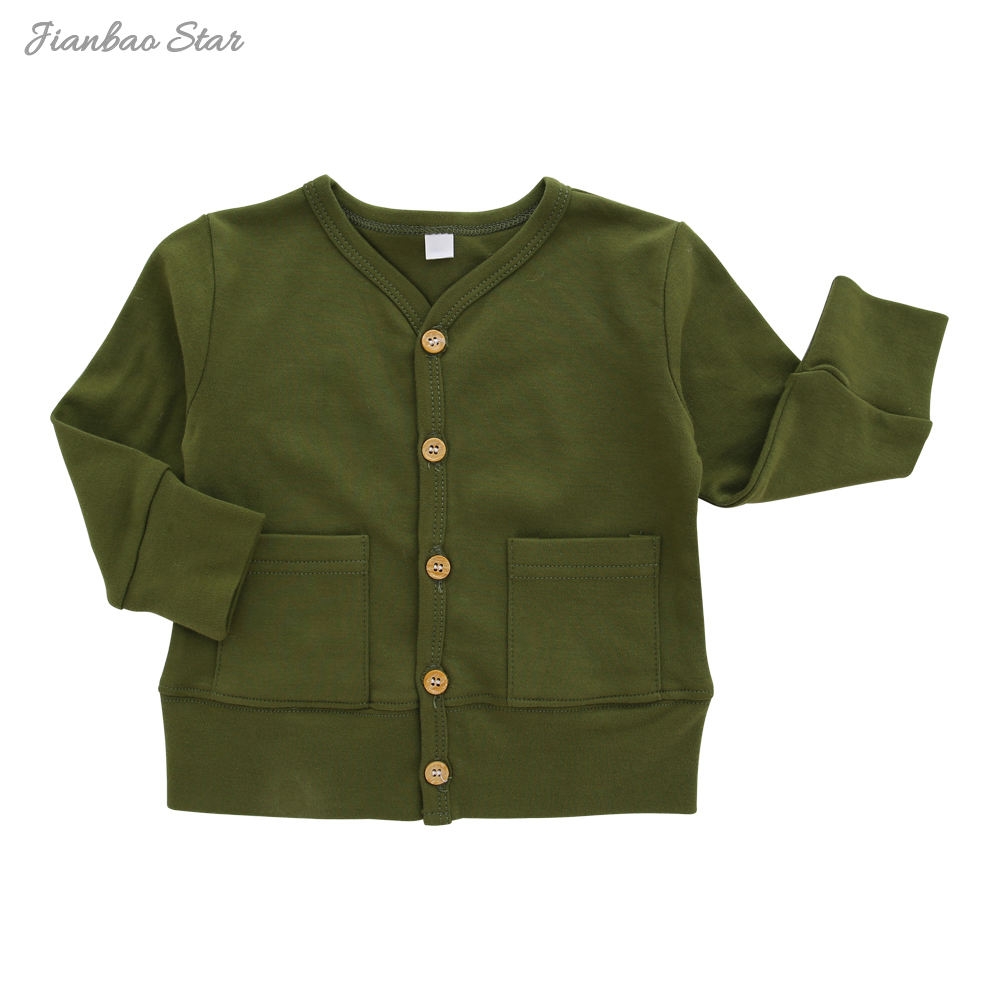 Cotton Warm Plain Color Winter Toddler Outfit Clothing Premium Quality Baby Kids Boy's Sweatsuit Outerwear Clothes
