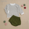 Baby & Kids 100% Cotton Clothing Set Boys And Girls Outfits 2pcs Long Sleeves Tops & Bottom Shorts Autumn Winter Clothes