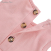 Solid Color With Wooden Button New Style baby girl rompers Newborn Baby Rompers Summer Jumpsuit Clothing Baby Onesie
