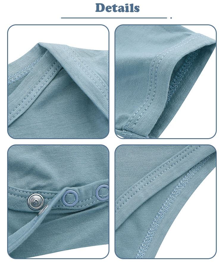 OEM 95%bamboo 5%spandex Shortsleeve Rompers Clothes Pajamas High-Quality Bamboo Newborn Baby Girls Boys Clothing Casual Nice