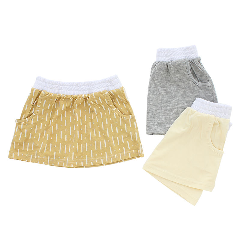 Wholesale Bamboo Knitted MINI Baby & Kids Sport A-line Shirt Baby Girl's Summer Short Dress