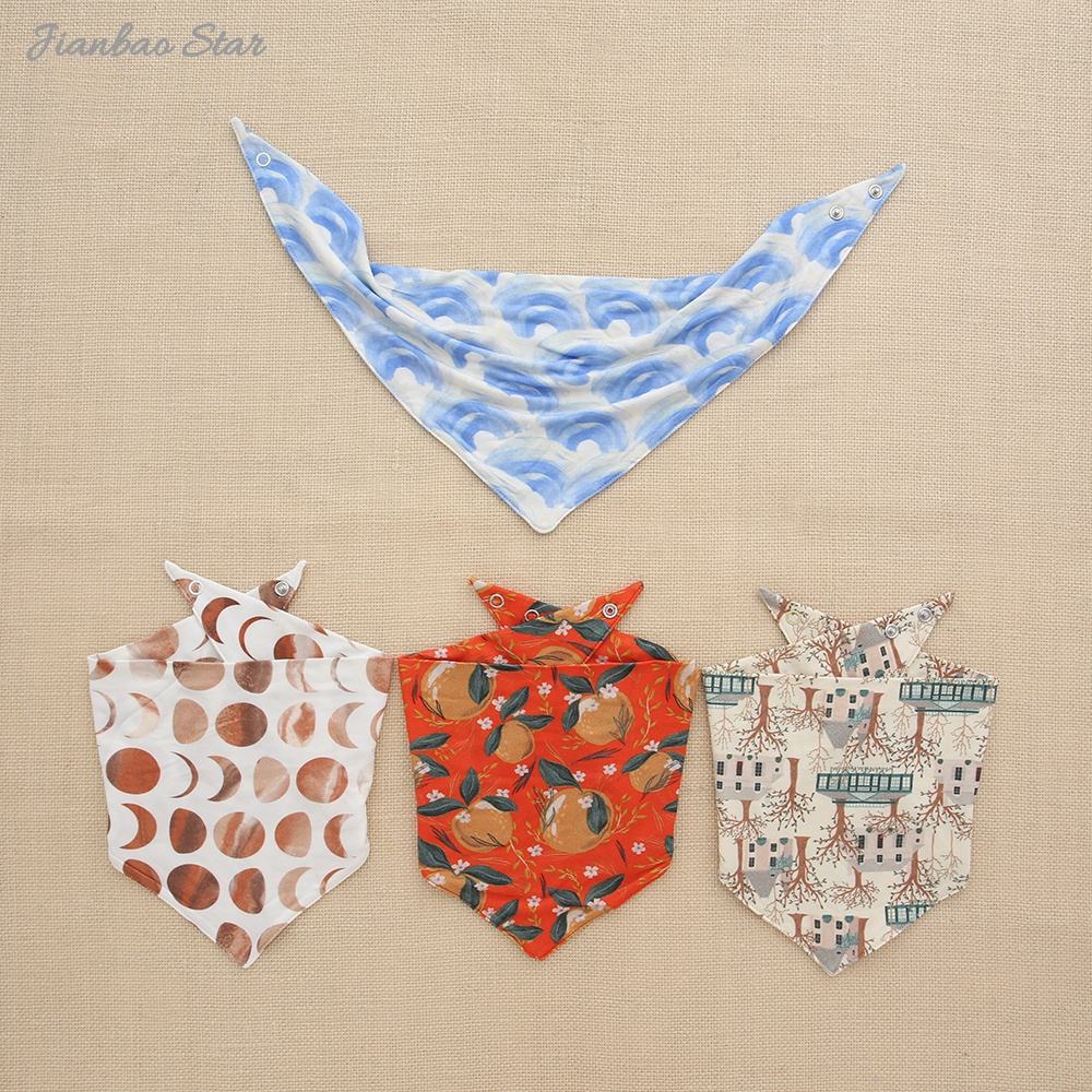 Factory Direct 100% Cotton Toddler Baby Bibs Cute Customize Hot Selling Easy Clean Cute Apron Triangular Baby Bibs