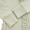 Rib Fabric High Quality Baby Zipper Jumpsuits Bamboo Cotton Long Sleeve Solid Color Baby Rompers Accept Customize Colors