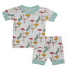 New Design Wholesale Baby Pajamas Set Short Sleeve Sleeping Wear Bamboo Spandex Cotton Unisex Autumn Two Piece Clothing
