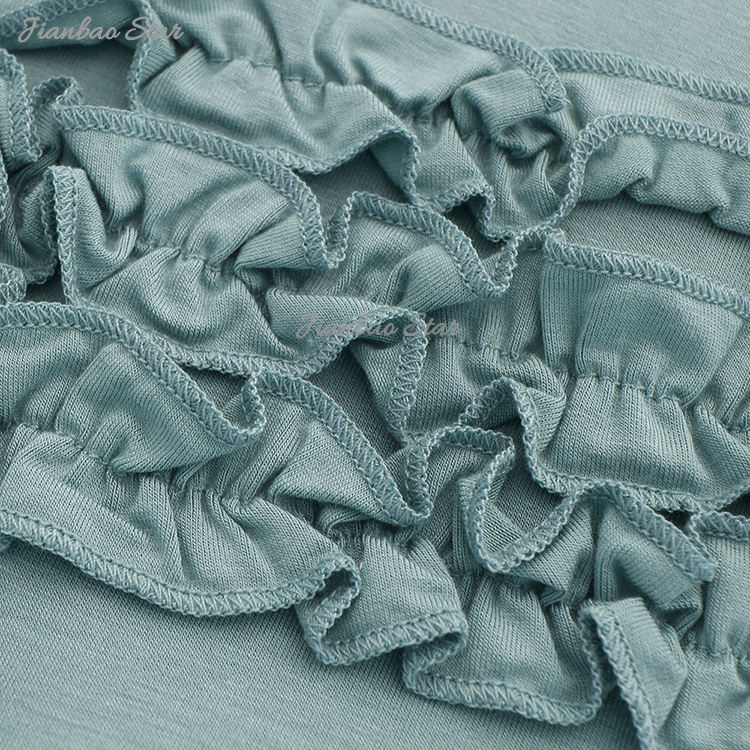 New Design High Quality Custom Color 100% Cotton Button Sleeveless Ruffle Baby Romper New Born Baby Clothing