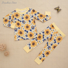 Custom Printed Designs Bamboo/Cotton Baby Pajamas Suits Set Kids Clothing Factory Eco Friendly 2 Pcs Long Sleeve Casual Baby Set