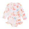 Baby Girls Colorful Printed Design Romper High Quality 95% Bamboo & 5% Spandex Knitted Long Sleeve Summer Girls Baby Jumpsuit