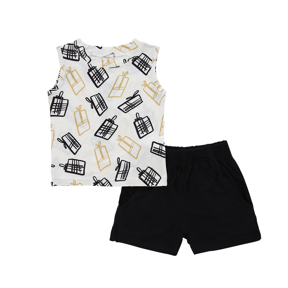 Baby Clothing Sets Sleeveless Tops And Shorts Pants 100% Cotton Knitted Unisex Wholesale Kids Clothing Premium Baby Wear