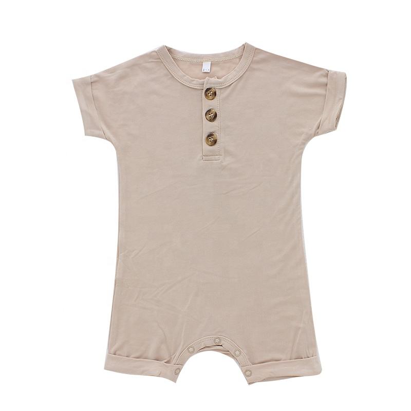Wholesale Classic Style Summer Bamboo Cotton Infants Clothing Short Sleeve Suspender Lovely Baby Romper