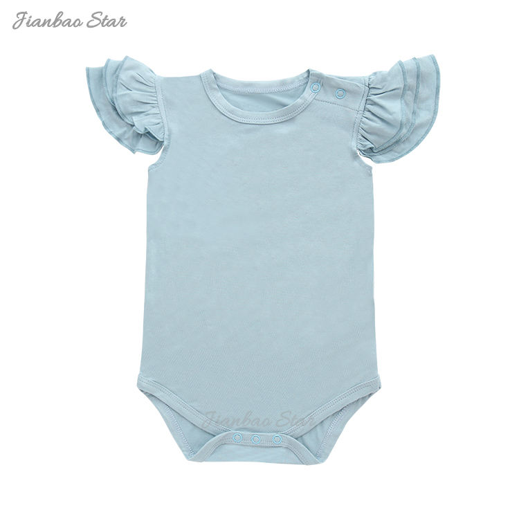 Wholesale Sleeveless Baby Romper Bamboo Spandex Cotton Material Clothing Cute Lovely Baby Jumpsuit in Solid Color Design