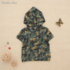 New Plant Printing Kids T Shirt Custom Design High Quality Baby Clothes Unisex Baby Short Sleeve Hoodies
