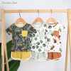 Classic Pocket Style T Shirt And Shorts Clothing Set Bamboo Spandex Cotton Fabric Short Sleeve Baby Girls Boys Clothes