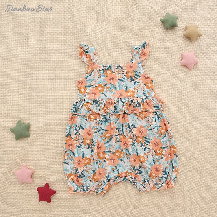 Custom Baby Romper Sets Baby Pajamas Set Kids Clothing Girl's Clothing Ready Stock From Factory Eco Friendly Sleeveless Casual