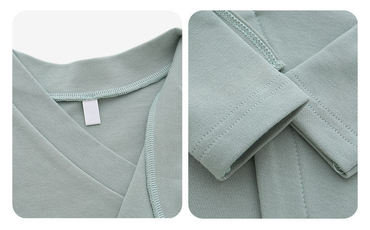 Factory Hot Sale New Design Popular Custom Color Side Tie Placket Lace-up Long Sleeve Baby Rompers Baby Clothes