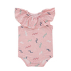 Sweet Style Sleeveless Baby Girls Romper Summer Ruffle Round Collar Baby Suit Clothing Bamboo Fiber And Spandex