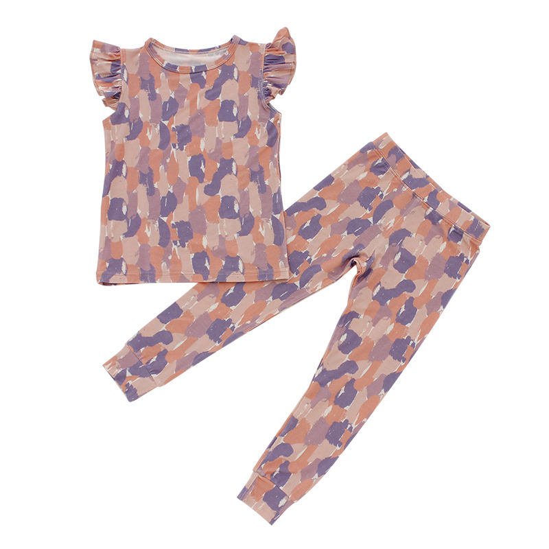 Summer Design Baby Toddler Girls Clothes Sweet Ruffle Sleeveless Tops And Long Pants Kids 2 Pieces Clothing Sets