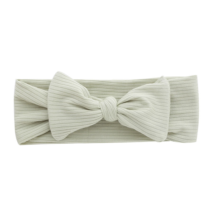 NEW Design Bamboo Knitted Baby Headband Strong Elasticity Facial Kids Head Band Solid Color Fashionable Ribbed Style