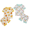 New Design Wholesale Baby Pajamas Set Short Sleeve Sleeping Wear Bamboo Spandex Cotton Unisex Autumn Two Piece Clothing