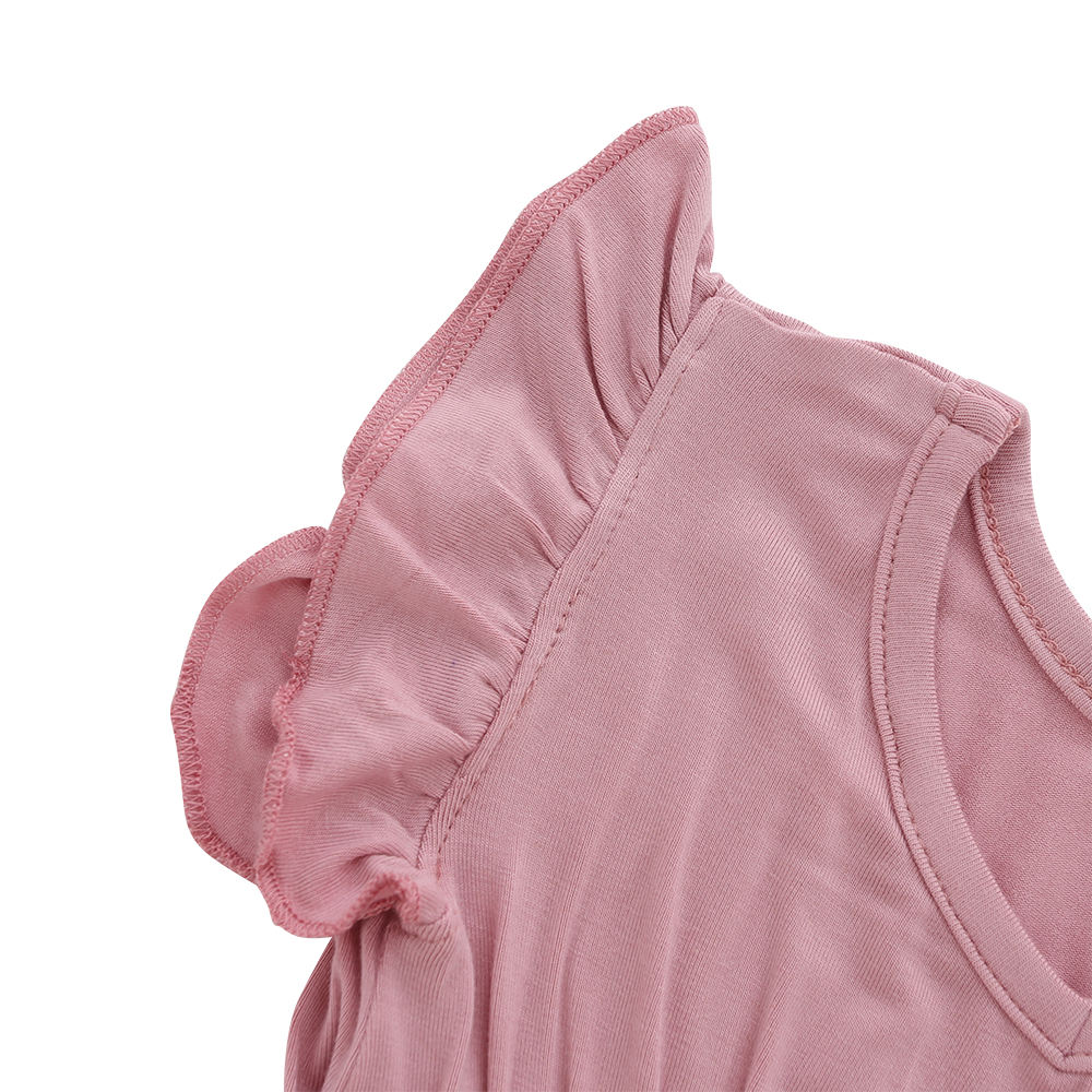 Top Sale 100% Cotton Wholesale Comfortable High Quality Ruffled Sleeveless New Born Baby Rompers Baby Clothing