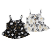 New Style Bamboo Knitted Summer Suspender Baby Girls Dress Sleeveless With OEM Digital Printing Design