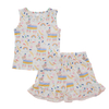 Hot Sale Wholesale Custom 100% Cotton Bamboo Fabric Breathable Clothing Set Summer Unisex Sleeveless Baby Suit