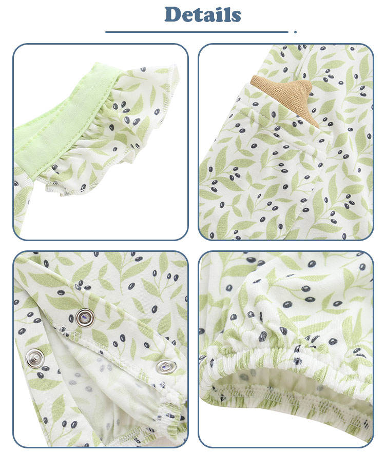 New Design High Quality 100% Cotton Knitted Comfortable Buttons Condole Belt Breathable Baby Girls Clothes Baby Rompers