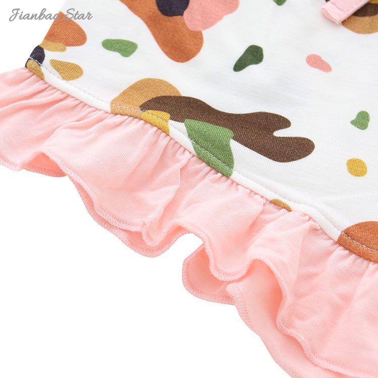 New Design High Quality Comfortable Summer Casual Beautiful Pattern Short Sleeved New Born Baby Suit Baby Clothes